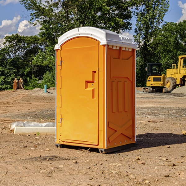 how often are the portable restrooms cleaned and serviced during a rental period in Ute Park NM